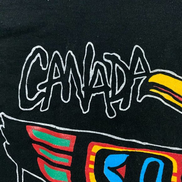 Vintage 90s Vancouver BC Spirit of the Totem Pole T Shirt Mens Large Made Canada - Picture 5 of 10